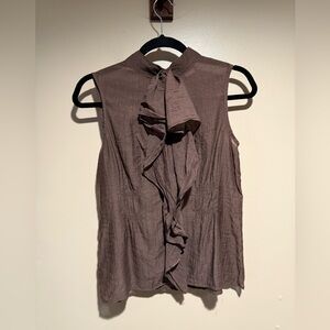 Kindlikelove Ruffle neck drape sleeveless blouse